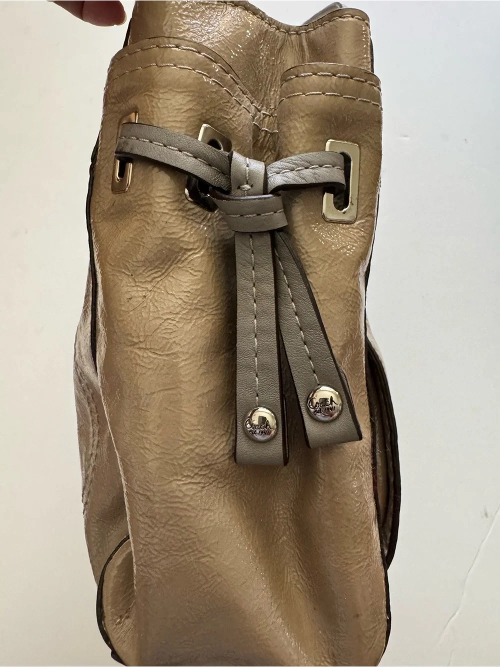 Coach Vintage Chelsea Peyton Carryall Leather Satchel with Turnlock